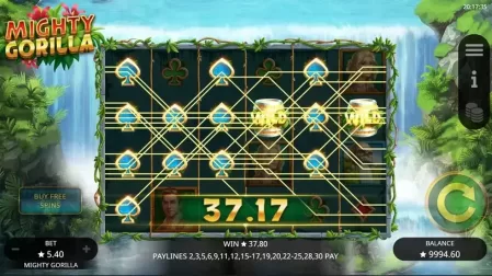 Mighty Gorilla slot screenshot 2