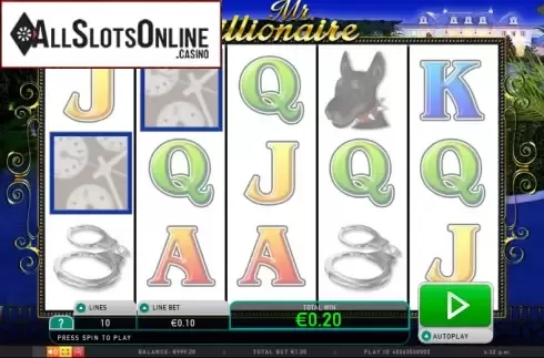 Screen 2. Mr. Billionaire from Leander Games