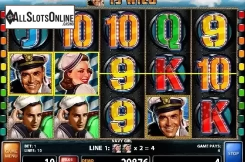 Screen 3. Navy Girl from Casino Technology