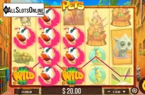 Wild Win screen. Pets (Pariplay) from Pariplay