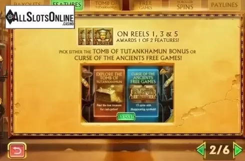 Paytable 2. Pharaoh's Treasure Deluxe from Playtech