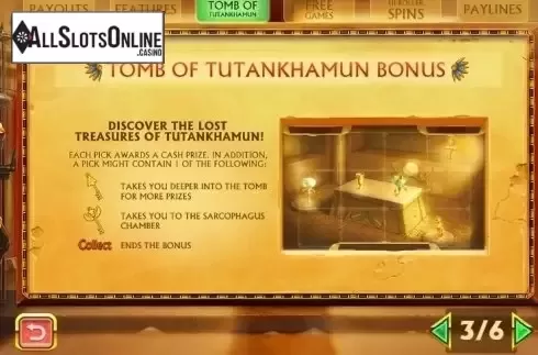 Paytable 3. Pharaoh's Treasure Deluxe from Playtech