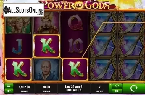 Win screen. Power of Gods from Platipus