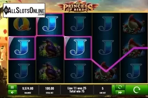Win screen. Princess of Birds from Platipus