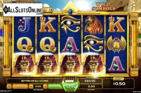 Win screen. Ramses Treasure from GameArt