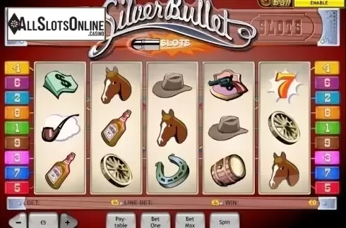 Game Workflow screen. Silver Bullet from Playtech