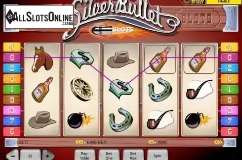Win Screen . Silver Bullet from Playtech