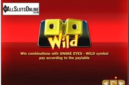 Paytable 3. Snake Eyes from Zeus Play