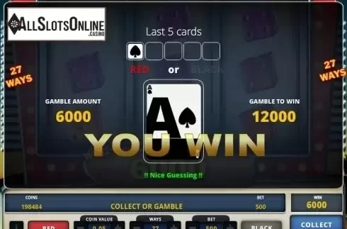 Screen 4. Snake Eyes from Zeus Play