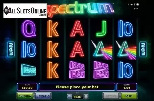 Reels screen. Spectrum (Green Tube) from Greentube