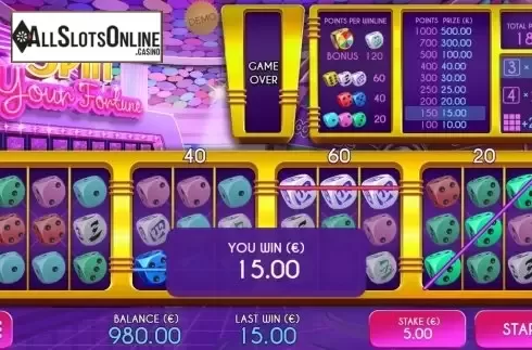Win Screen 2. Spin Your Fortune from Air Dice