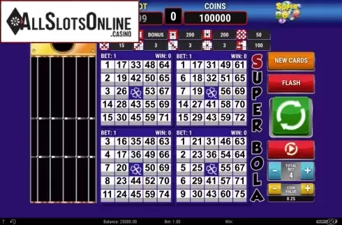 Game Screen. Super Bola Bingo from Play'n Go