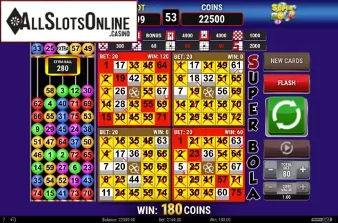 Win Screen. Super Bola Bingo from Play'n Go