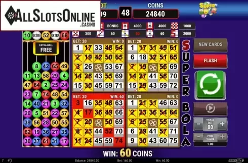 Win Screen. Super Bola Bingo from Play'n Go