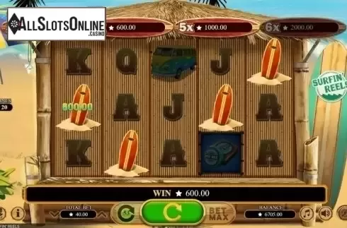 Win Screen 4. Surfin' Reels from Booming Games
