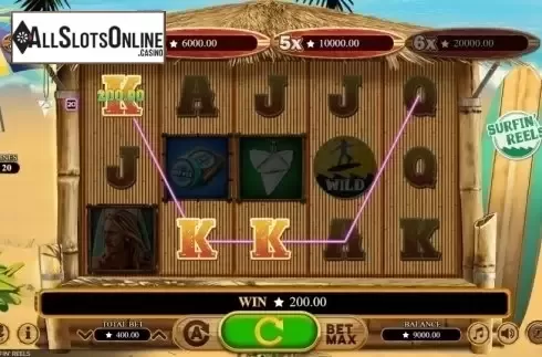 Win Screen 1. Surfin' Reels from Booming Games