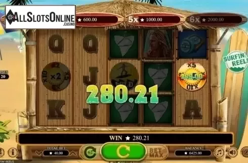 Win Screen 3. Surfin' Reels from Booming Games