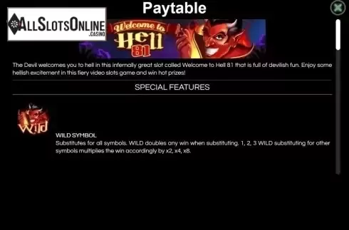 Screen5. Welcome To Hell 81 from Wazdan