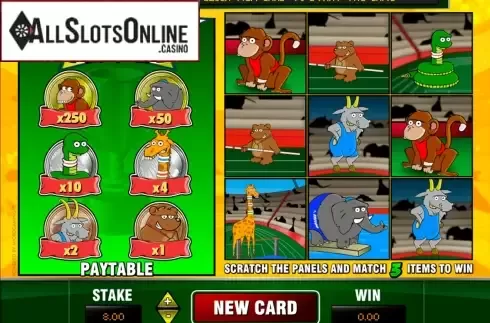 Game field screen. Wild Champions from Microgaming