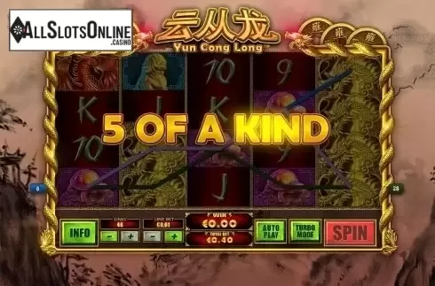 5 og a Kind screen. Yun Cong Long from Playtech