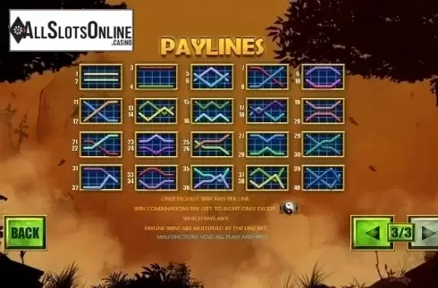 Paytable 3. Yun Cong Long from Playtech