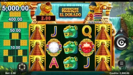 Adventure PIGGYPAYS El Dorado slot screenshot 1