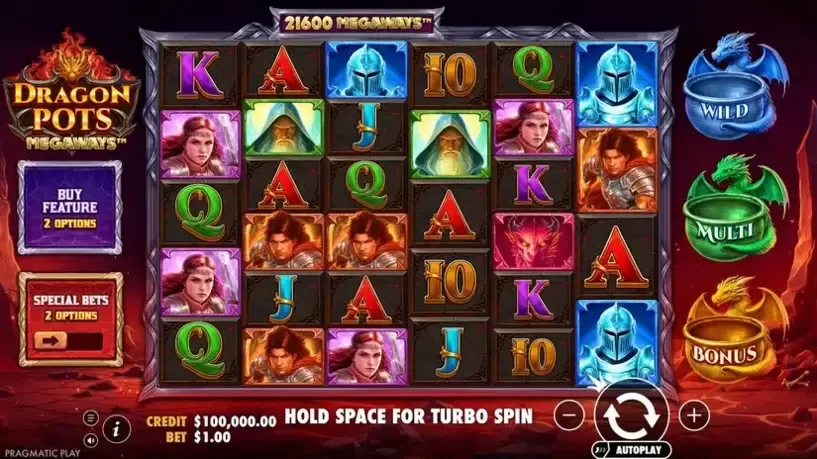 Dragon Pots Megaways slot screenshot 