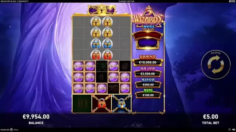 Mega Fire Blaze: 3 Wizards slot screenshot 5