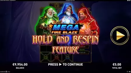 Mega Fire Blaze: 3 Wizards slot screenshot 4