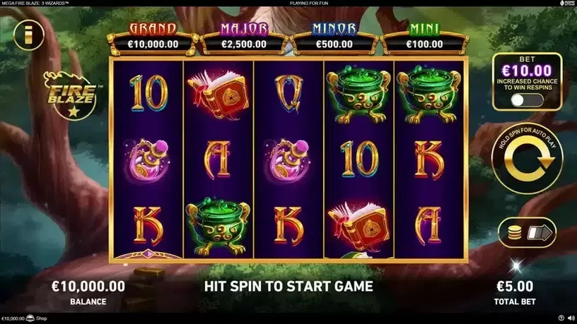 Mega Fire Blaze: 3 Wizards slot screenshot 1
