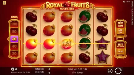 Royal Fruits MultiLines slot screenshot 4