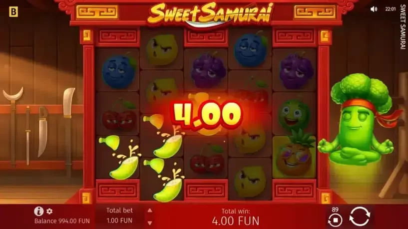 Sweet Samurai slot screenshot 