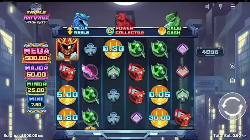 Triple Rampage slot screenshot 1
