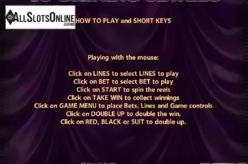 Paytable 6. 40 Shining Jewels from Casino Technology
