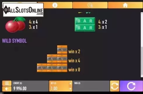 Wild / Multiplier Rules screen