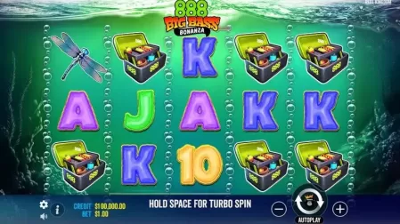 888 Big Bass Bonanza slot screenshot 1
