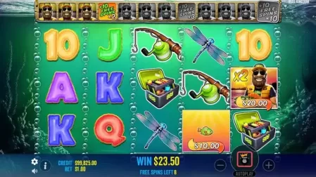 888 Big Bass Bonanza slot screenshot 7