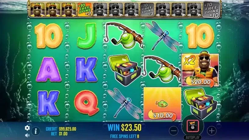 888 Big Bass Bonanza slot screenshot 