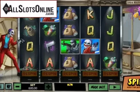 Reel Screen. Ace Heist from XIN Gaming