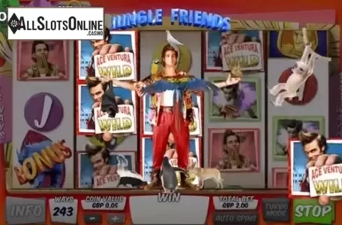 Bonus Jungle Friends. Ace Ventura from Playtech