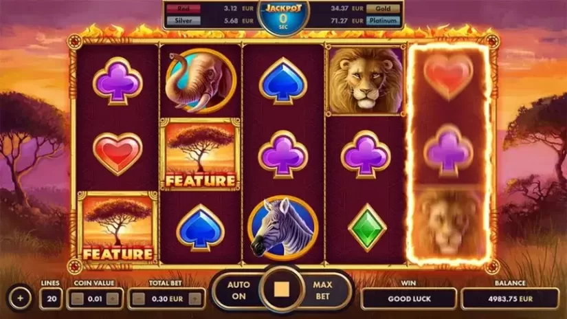 African King slot screenshot 1