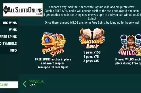Features screen