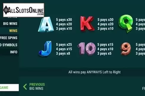 Low pays screen