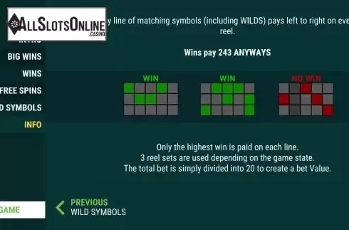 Ways to win screen