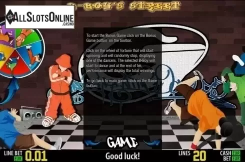 Paytable 3. B-boy's Street HD from World Match