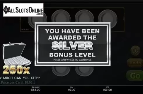 Bonus screen. Big 500 Scratch from Inspired Gaming