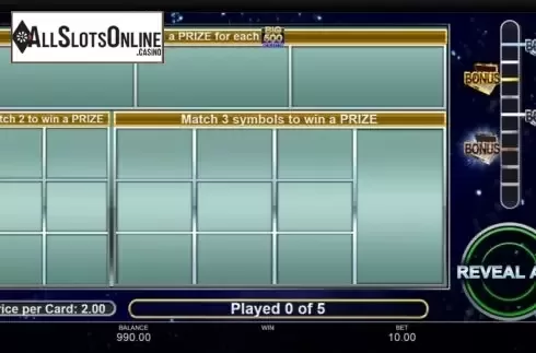 Reel Screen. Big 500 Scratch from Inspired Gaming
