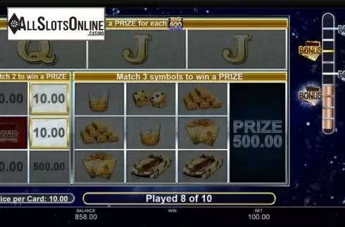 Screen5. Big 500 Scratch from Inspired Gaming