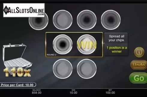 Win bonus screen. Big 500 Scratch from Inspired Gaming