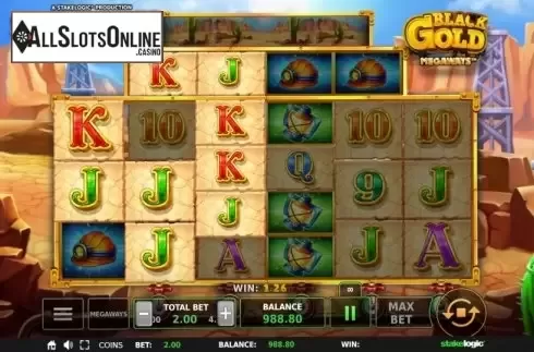 Win Screen 2. Black Gold Megaways from StakeLogic